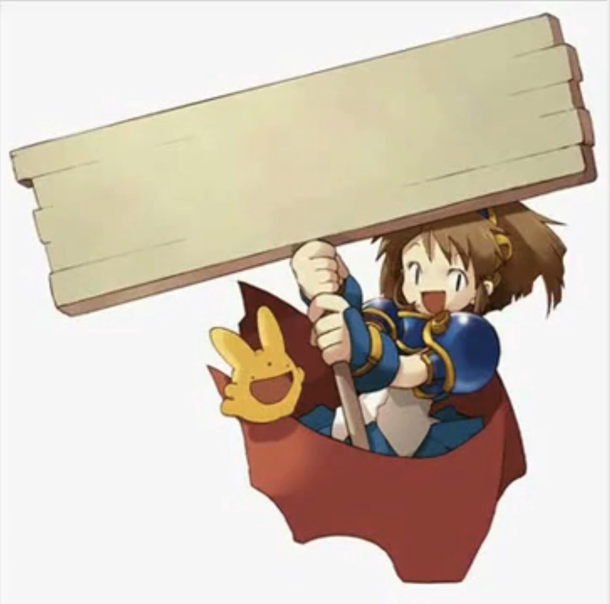 High Quality Arle Holding Sign Blank Meme Template
