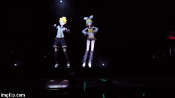 Lin and Ren:Remote Control | image tagged in gifs,hatsune miku,lin and ren,live,remote control | made w/ Imgflip video-to-gif maker