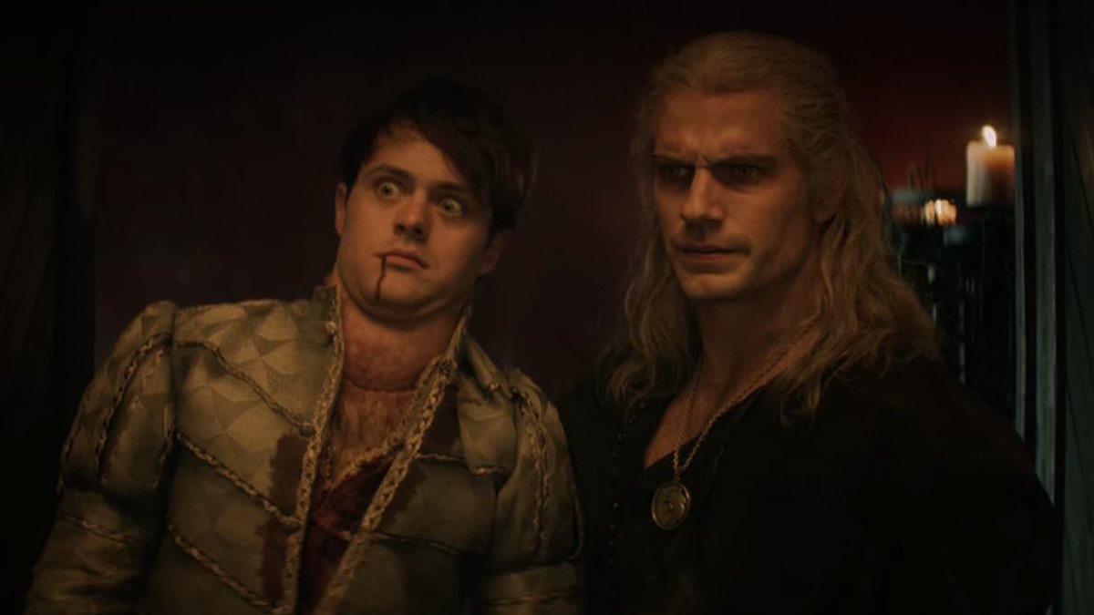 High Quality Jaskier and Geralt from the Witcher Blank Meme Template