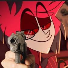 High Quality Alastor with a gun Blank Meme Template