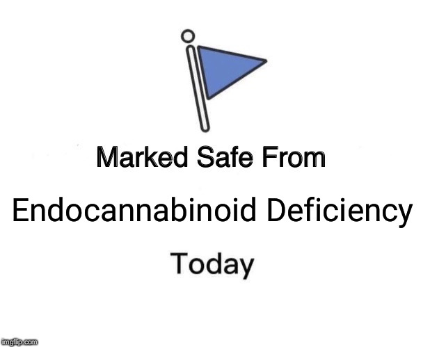 Marked Safe From | Endocannabinoid Deficiency | image tagged in memes,marked safe from | made w/ Imgflip meme maker