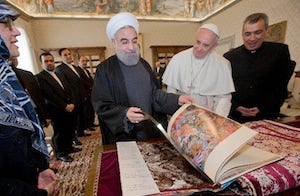 Iranian President Hassan Rouhani Pope Francis Vatican Blank Meme Template
