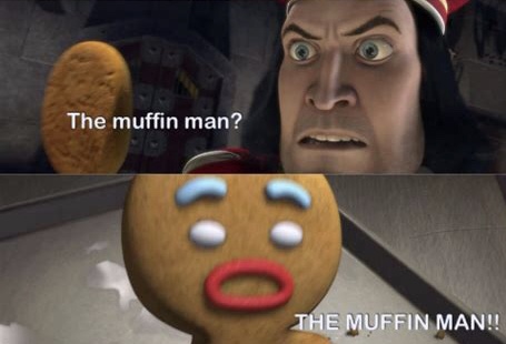High Quality The muffin man Blank Meme Template