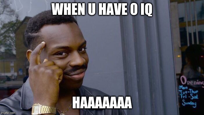 Roll Safe Think About It | WHEN U HAVE 0 IQ; HAAAAAAA | image tagged in memes,roll safe think about it | made w/ Imgflip meme maker
