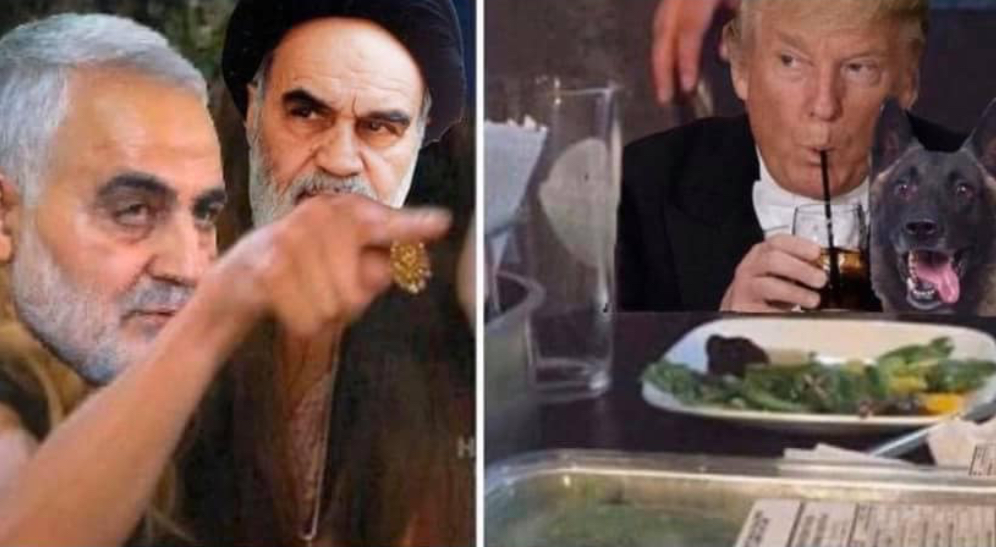 Soleimani yelling at Trump Blank Meme Template