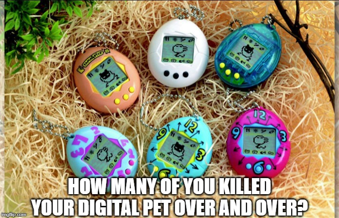 Them Pets | HOW MANY OF YOU KILLED YOUR DIGITAL PET OVER AND OVER? | image tagged in 90s | made w/ Imgflip meme maker