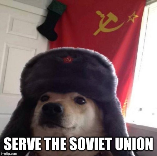 Russian Doge | SERVE THE SOVIET UNION | image tagged in russian doge | made w/ Imgflip meme maker