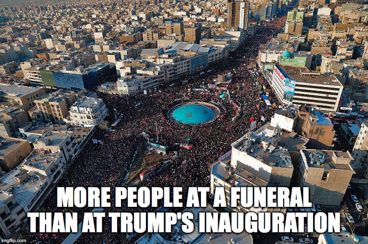 MORE PEOPLE AT A FUNERAL THAN AT TRUMP'S INAUGURATION | image tagged in trump inauguration | made w/ Imgflip meme maker