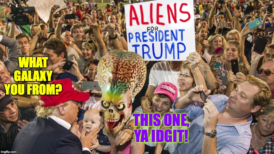 Everybody love Sphincter  ( : | WHAT GALAXY YOU FROM? THIS ONE, YA IDGIT! | image tagged in memes,unlegal aliens for trump,sphincter mccheese,space dope,it's not my template | made w/ Imgflip meme maker