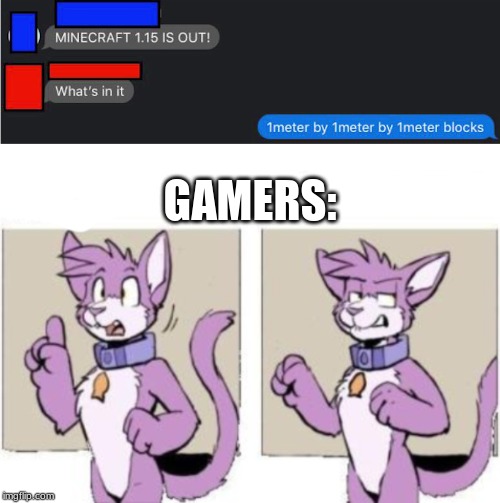 GAMERS: | image tagged in furry hold on | made w/ Imgflip meme maker