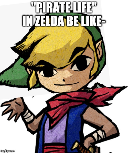 "PIRATE LIFE" IN ZELDA BE LIKE- | made w/ Imgflip meme maker