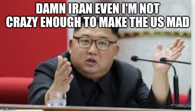 DAMN | DAMN IRAN EVEN I'M NOT CRAZY ENOUGH TO MAKE THE US MAD | image tagged in ww3 | made w/ Imgflip meme maker