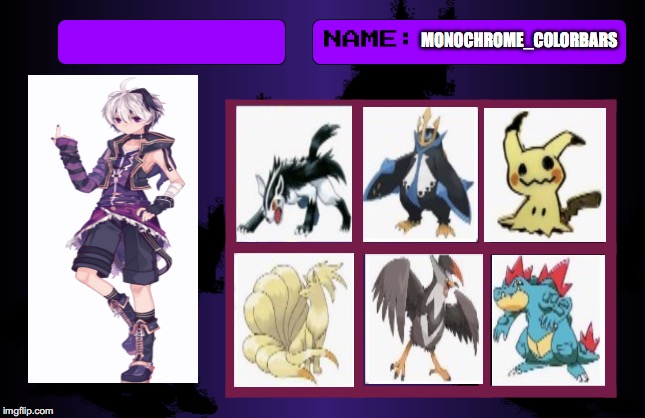 Monochrome_Colorbars trainer card (standard) Blank Meme Template