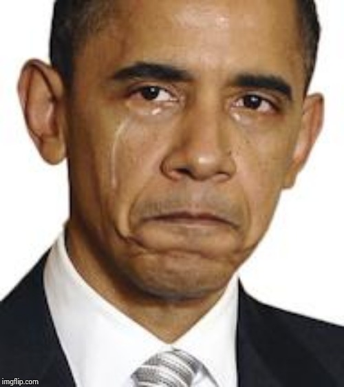 Obama crying | image tagged in obama crying | made w/ Imgflip meme maker