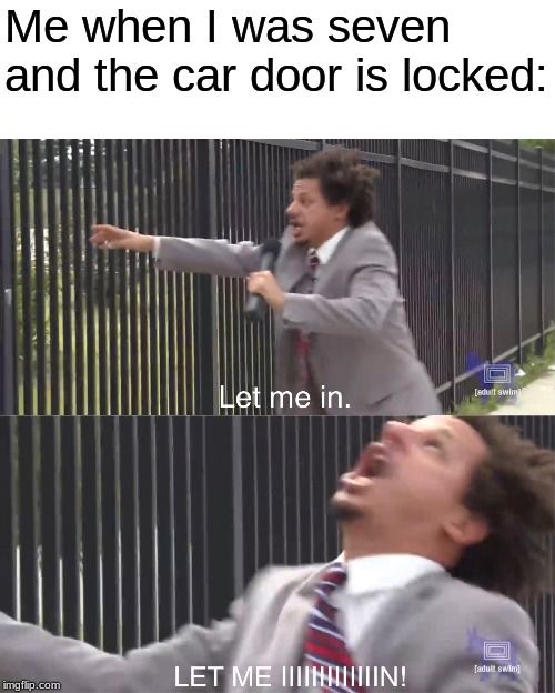 let me in | Me when I was seven and the car door is locked: | image tagged in let me in | made w/ Imgflip meme maker