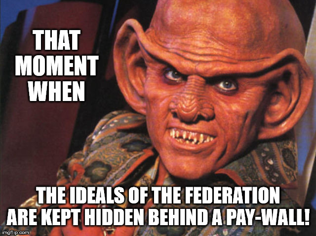 image tagged in ferengi,cbs,all access,picard | made w/ Imgflip meme maker