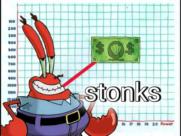 Mr krabs Stonks Blank Meme Template