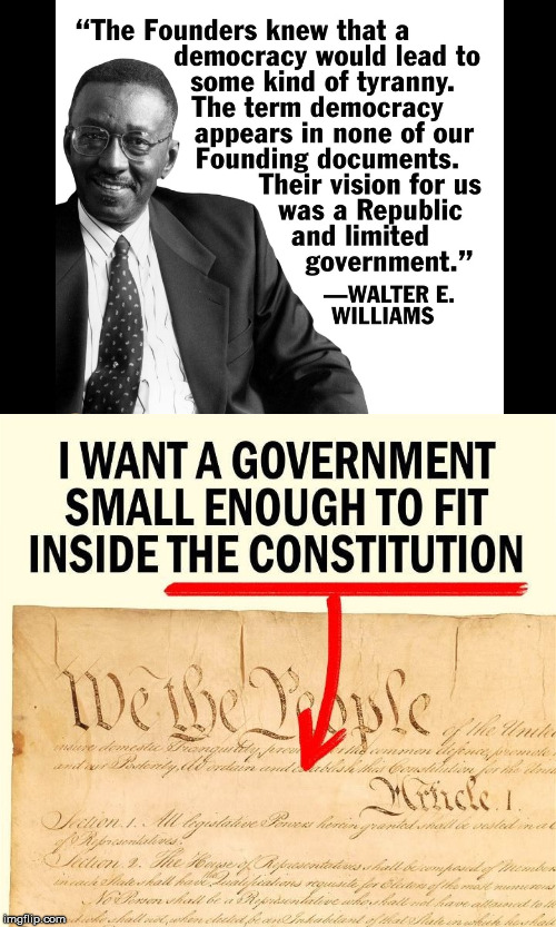 Tyranny STARTS With Democracy | image tagged in political,us constitution | made w/ Imgflip meme maker
