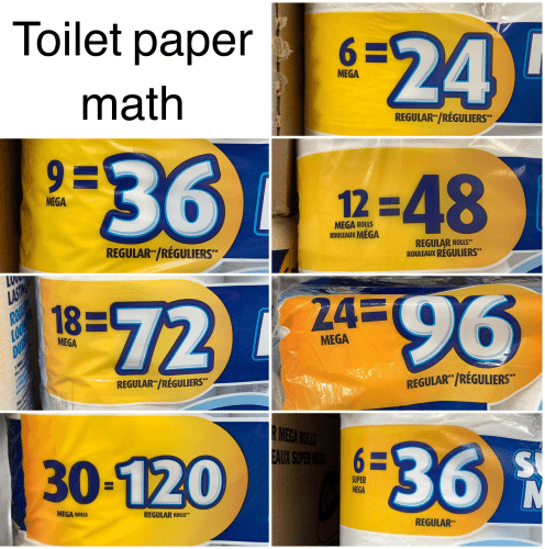 Toilet paper math Blank Meme Template