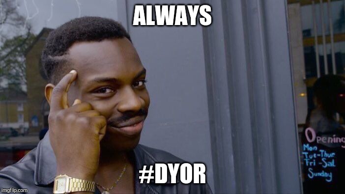 Roll Safe Think About It Meme | ALWAYS; #DYOR | image tagged in memes,roll safe think about it | made w/ Imgflip meme maker