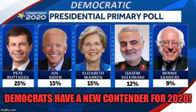 Democrats have a new contender for 2020 | DEMOCRATS HAVE A NEW CONTENDER FOR 2020! | image tagged in maga,trump 2020,liberal logic | made w/ Imgflip meme maker