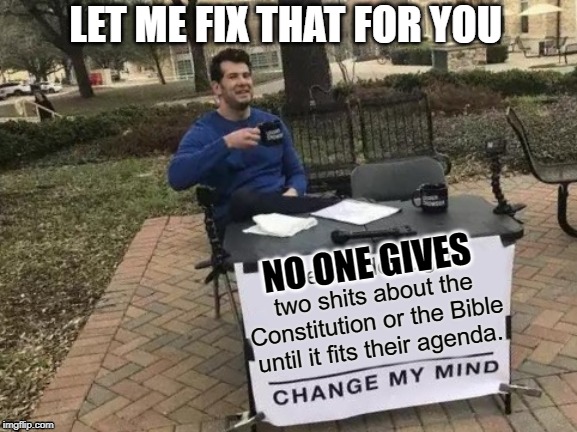 NO ONE GIVES LET ME FIX THAT FOR YOU | made w/ Imgflip meme maker