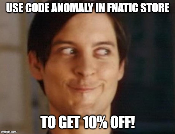 Spiderman Peter Parker | USE CODE ANOMALY IN FNATIC STORE; TO GET 10% OFF! | image tagged in memes,spiderman peter parker | made w/ Imgflip meme maker