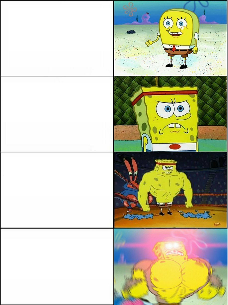 High Quality SpongeBob Strong Blank Meme Template