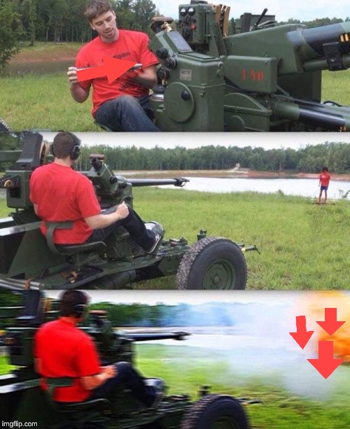 Cannon destruction | image tagged in cannon destruction | made w/ Imgflip meme maker