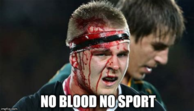 Blood Sport | NO BLOOD NO SPORT | image tagged in blood sport | made w/ Imgflip meme maker