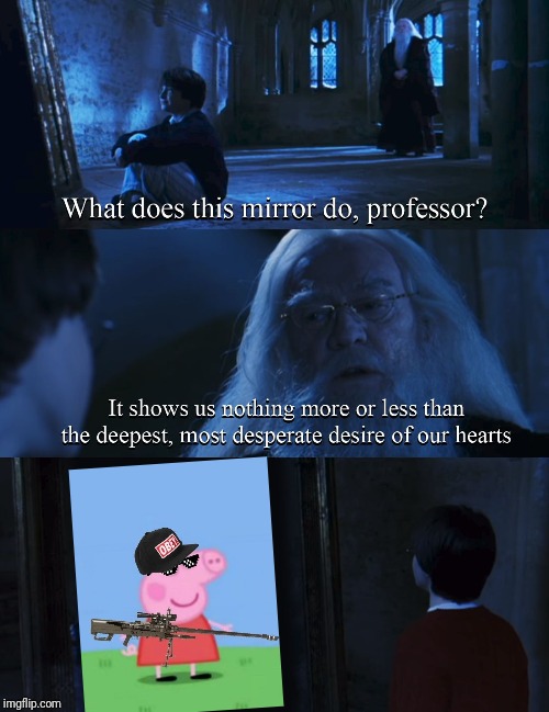 I got the idea from killerinthebedroom, thanks man | image tagged in harry potter mirror | made w/ Imgflip meme maker