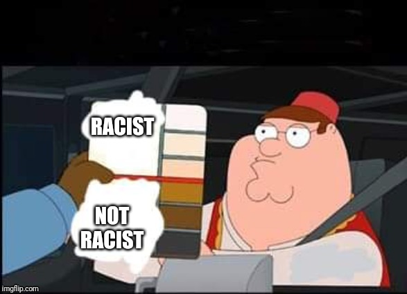 Racist Not Racist | RACIST; NOT
RACIST | image tagged in racist not racist | made w/ Imgflip meme maker