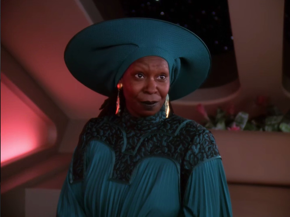 High Quality Guinan from Star Trek The Next Generation Blank Meme Template