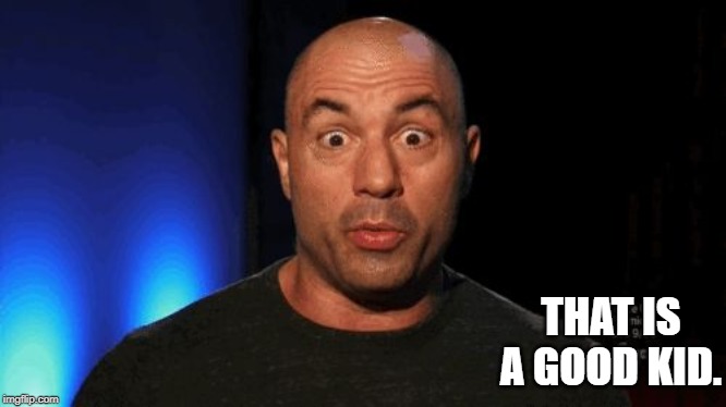 joe rogan thats a good kid | THAT IS A GOOD KID. | image tagged in joe rogan thats a good kid | made w/ Imgflip meme maker