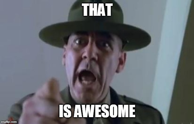 Full metal jacket | THAT IS AWESOME | image tagged in full metal jacket | made w/ Imgflip meme maker