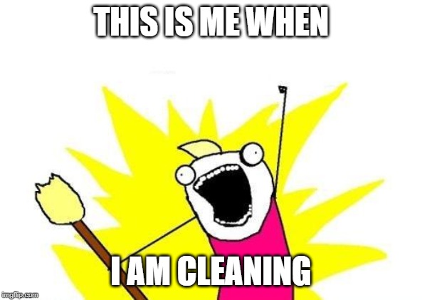 X All The Y | THIS IS ME WHEN; I AM CLEANING | image tagged in memes,x all the y | made w/ Imgflip meme maker