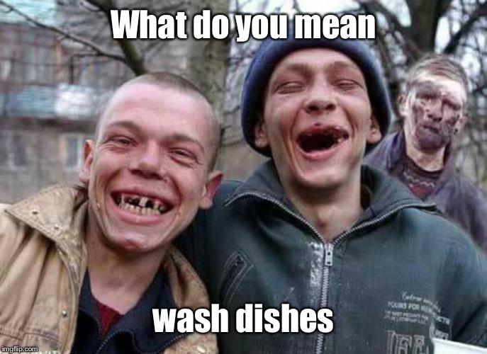 Methed Up | What do you mean wash dishes | image tagged in methed up | made w/ Imgflip meme maker