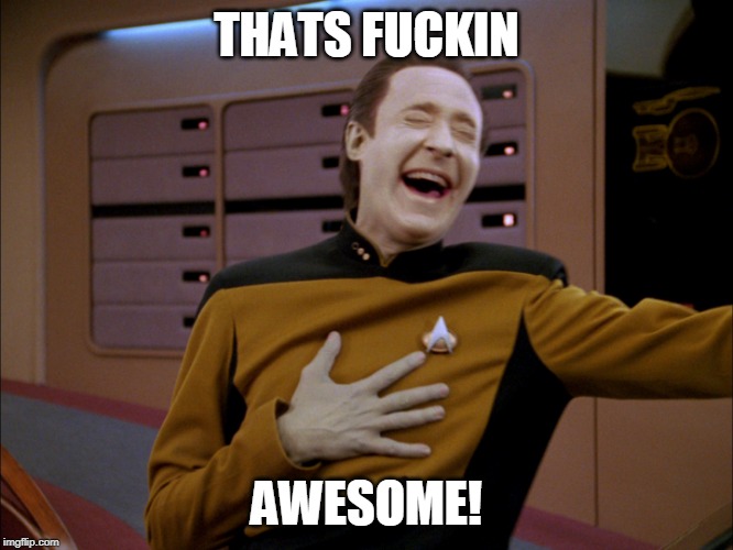 LaughingData | THATS F**KIN AWESOME! | image tagged in laughingdata | made w/ Imgflip meme maker