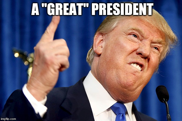 Donald Trump | A "GREAT" PRESIDENT | image tagged in donald trump | made w/ Imgflip meme maker