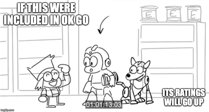 Mega Man in Ok K.O. | IF THIS WERE INCLUDED IN OK GO; ITS RATINGS WILL GO UP | image tagged in megaman,memes,ok ko | made w/ Imgflip meme maker