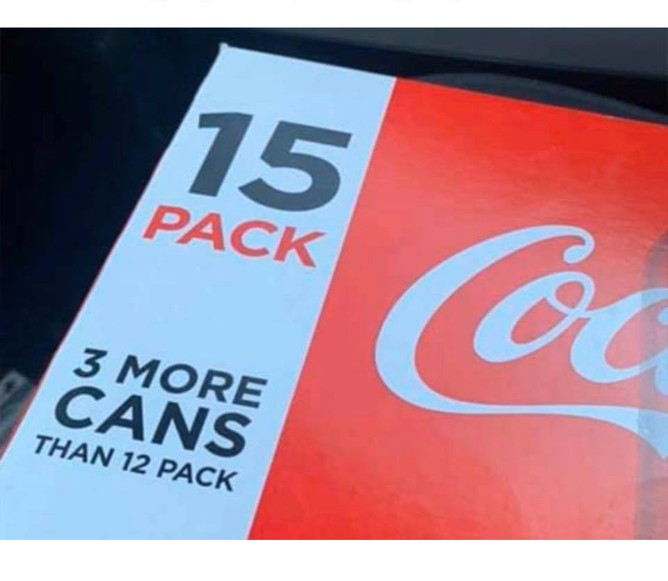 Coke 15 pack, 3 more cans than 12 pack Blank Meme Template