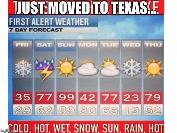 JUST MOVED TO TEXAS... | image tagged in texas | made w/ Imgflip meme maker