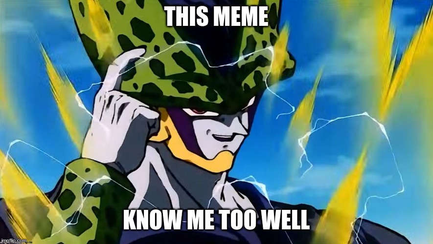 Perfect Cell | THIS MEME KNOW ME TOO WELL | image tagged in perfect cell | made w/ Imgflip meme maker