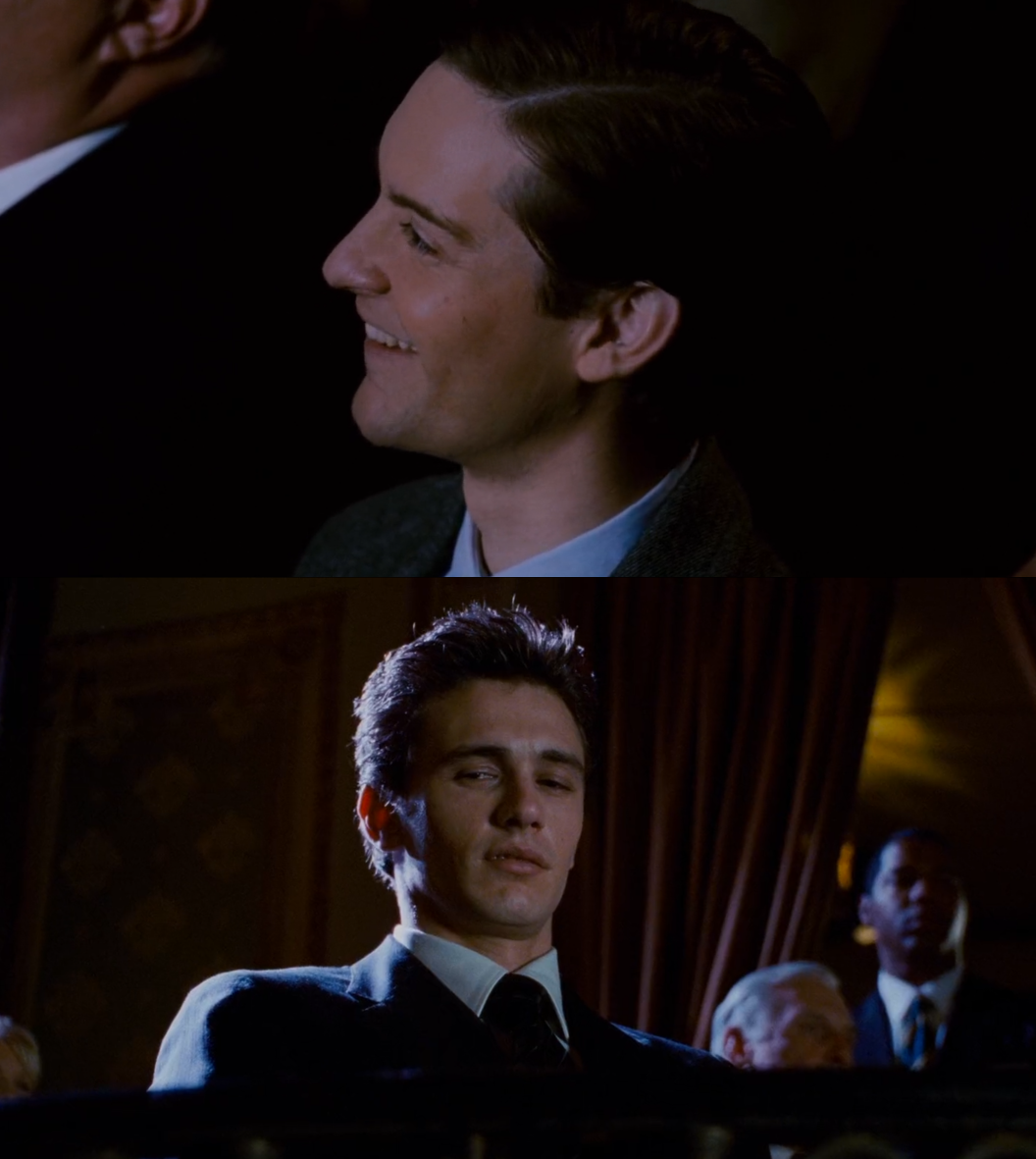 James Franco Staring at Tobey Maguire Blank Meme Template