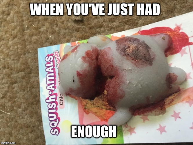 WHEN YOU’VE JUST HAD; ENOUGH | image tagged in rip | made w/ Imgflip meme maker