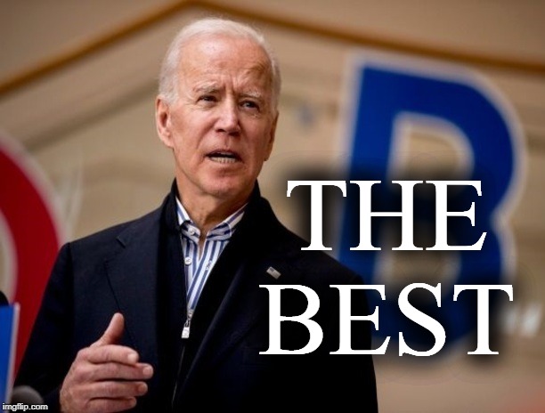 Biden - The Best | THE
BEST | image tagged in biden - the best,joe biden | made w/ Imgflip meme maker