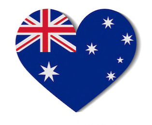 High Quality Australia flag heart Blank Meme Template