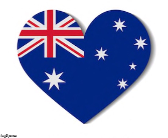 Not a cringe. Just a message of support to Australia in its time of need. | image tagged in australia flag heart,love,heart,australia,wildfires,forest fire | made w/ Imgflip meme maker