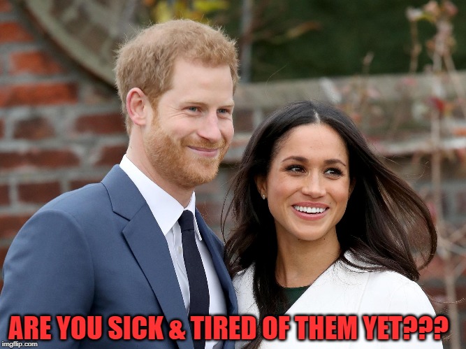 Prince Harry and Meghan | ARE YOU SICK & TIRED OF THEM YET??? | image tagged in prince harry and meghan | made w/ Imgflip meme maker