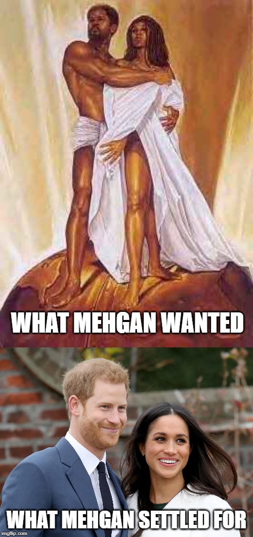 WHAT MEHGAN WANTED; WHAT MEHGAN SETTLED FOR | image tagged in royalty,prince harry and meghan | made w/ Imgflip meme maker